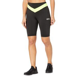 UFC Womens Yoga Shorts Black Yellow XL